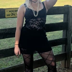 Victoria's Secret Black Lace Slip